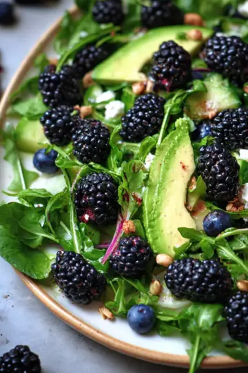 Blackberry, Avocado and Arugula Salad