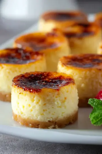 MINI CRÈME BRÛLÉE CHEESECAKES