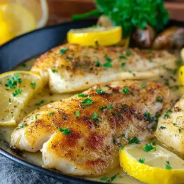 Pan Seared Tilapia with Lemon Butter Sauce