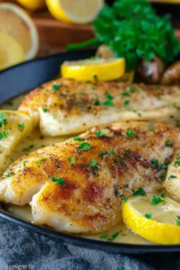 Pan Seared Tilapia with Lemon Butter Sauce