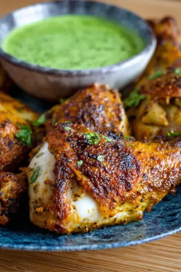 Peruvian Chicken with Green Sauce