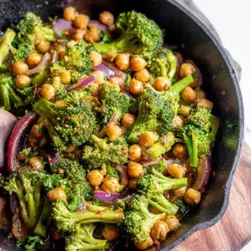 Broccoli Chickpea Stir Fry