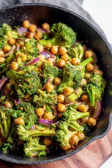 Broccoli Chickpea Stir Fry