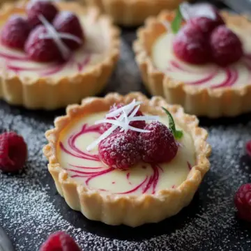 Raspberry Tartlets – Mini White Chocolate Tarts
