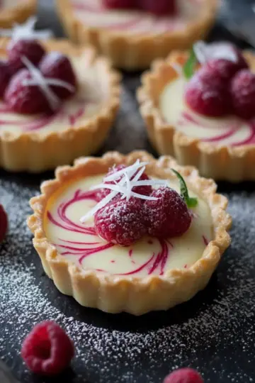 Raspberry Tartlets – Mini White Chocolate Tarts