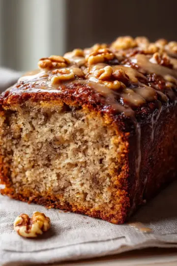 Easy Banana Nut Bread with Walnuts & Cinnamon Swirl Recipe