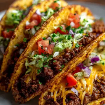 Crispy Beef Blackstone Smash Taco Recipe with Cheese Delight