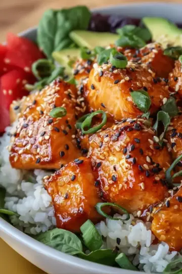Crispy Salmon and Rice Bowl
