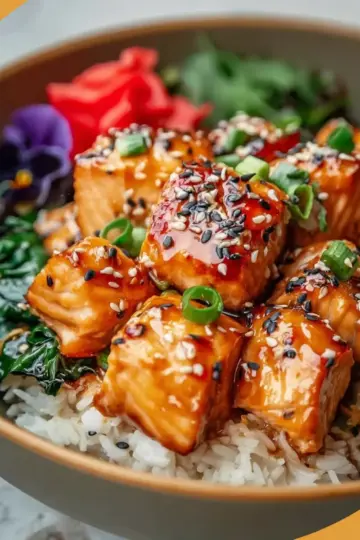 Crispy Salmon and Rice Bowl