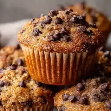 Sweet Banana Bread Muffins With Chocolate Chips