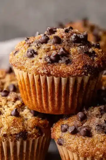 Sweet Banana Bread Muffins With Chocolate Chips