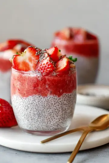 Strawberry Coconut Chia Pudding