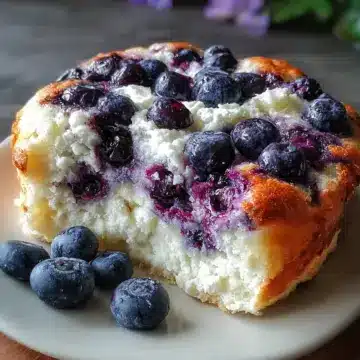 Fluffy Cottage Cheese Blueberry Cloud Bread for Guilt-Free Snacking