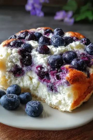Fluffy Cottage Cheese Blueberry Cloud Bread for Guilt-Free Snacking