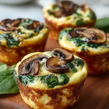 Spinach and Mushroom Quiche Muffins Recipe