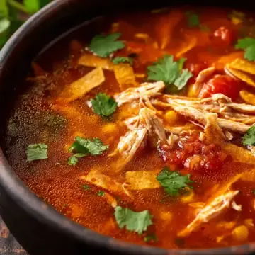 Classic Crockpot Chicken Tortilla Soup