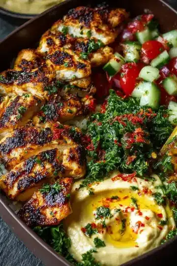 Lemon Chili Grilled Chicken Bowls
