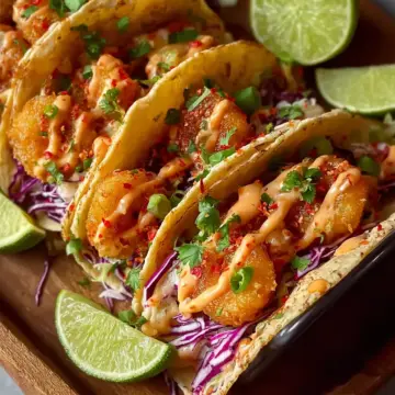 Quick Air Fryer Bang Bang Shrimp Tacos