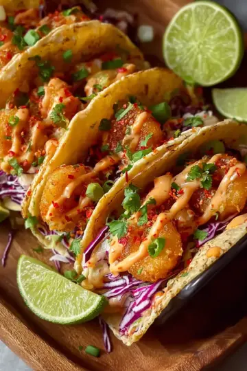 Quick Air Fryer Bang Bang Shrimp Tacos