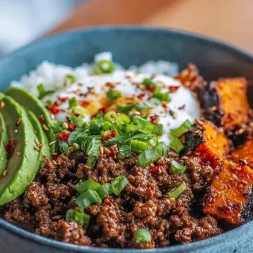 Viral Ground Beef Hot Honey Bowl