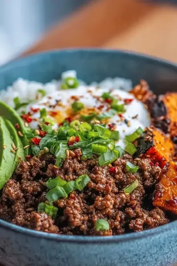 Viral Ground Beef Hot Honey Bowl