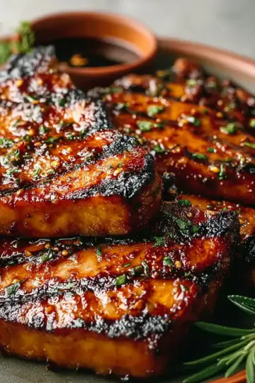 Tender Grilled Honey Garlic Pork Chops