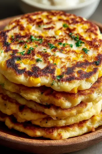 Venezuelan Sweet Corn Cachapas with Mozzarella Recipe