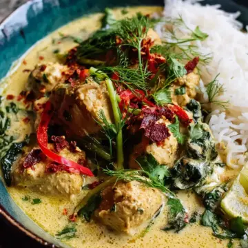 Creamy Coconut Chicken with Garlic and Ginger