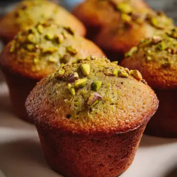 Bakery-Style Moist Pistachio Muffins
