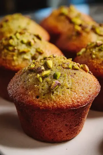 Bakery-Style Moist Pistachio Muffins