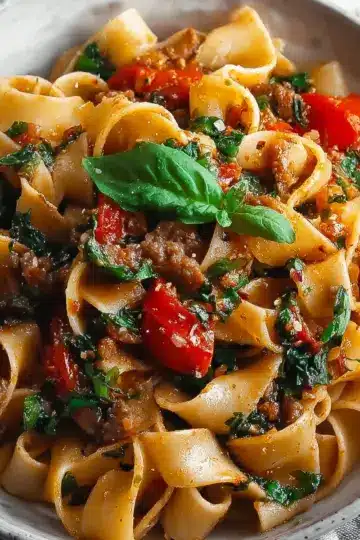 Savor Italian Drunken Noodles for a Flavorful Night In