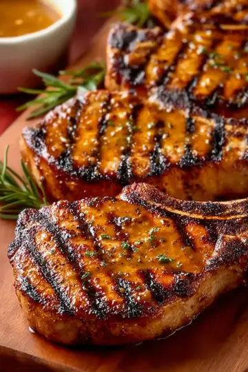 Tasty Honey Mustard Grilled Pork Chops