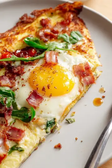 Rice Paper Breakfast Pizza