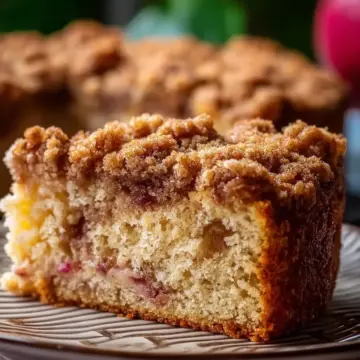 Rhubarb Streusel Coffee Cake Easy Recipe