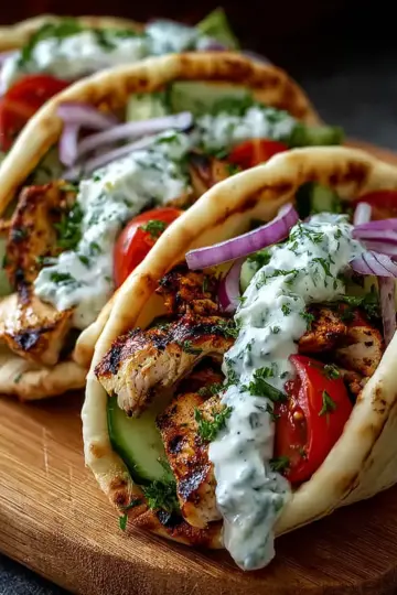 Mediterranean Chicken Gyros with Creamy Feta Tzatziki: An Incredible Easy Recipe