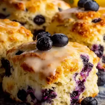 Lemon Blueberry Butter Swim Biscuits