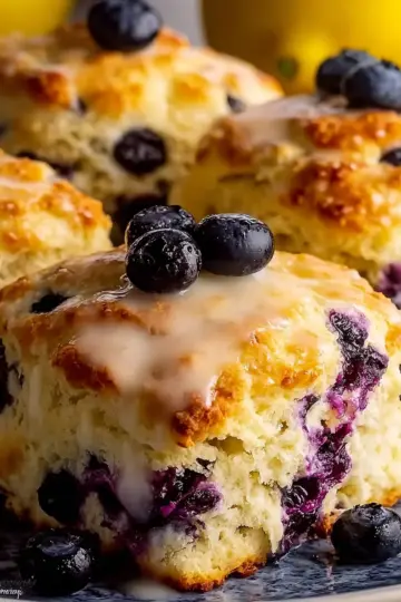 Lemon Blueberry Butter Swim Biscuits