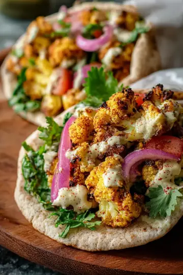 Easy Roasted Cauliflower Chickpea Wraps That Everyone Will Love