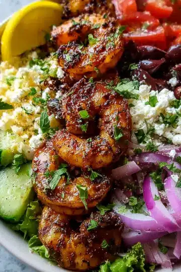 Greek Shrimp Mediterranean Bowl
